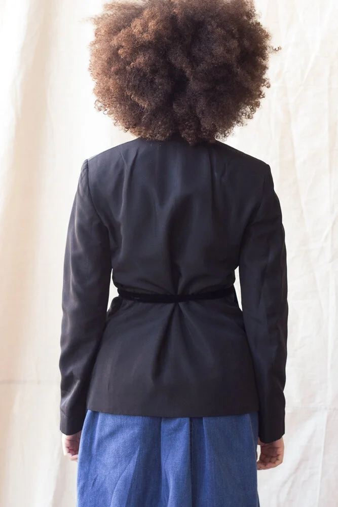 1990s Donna Karan Silk Minimalist Jacket — Wayward Collection